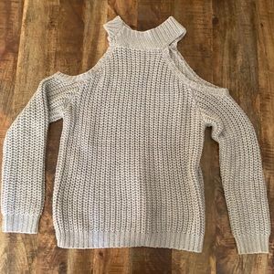 Cold shoulder sweater